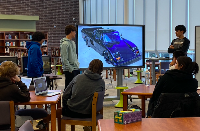 ELA11 classes are doing mock Pecha Kucha presentations today in the LMC to prepare to create their own for their research topic. It's fun to see what they come up!