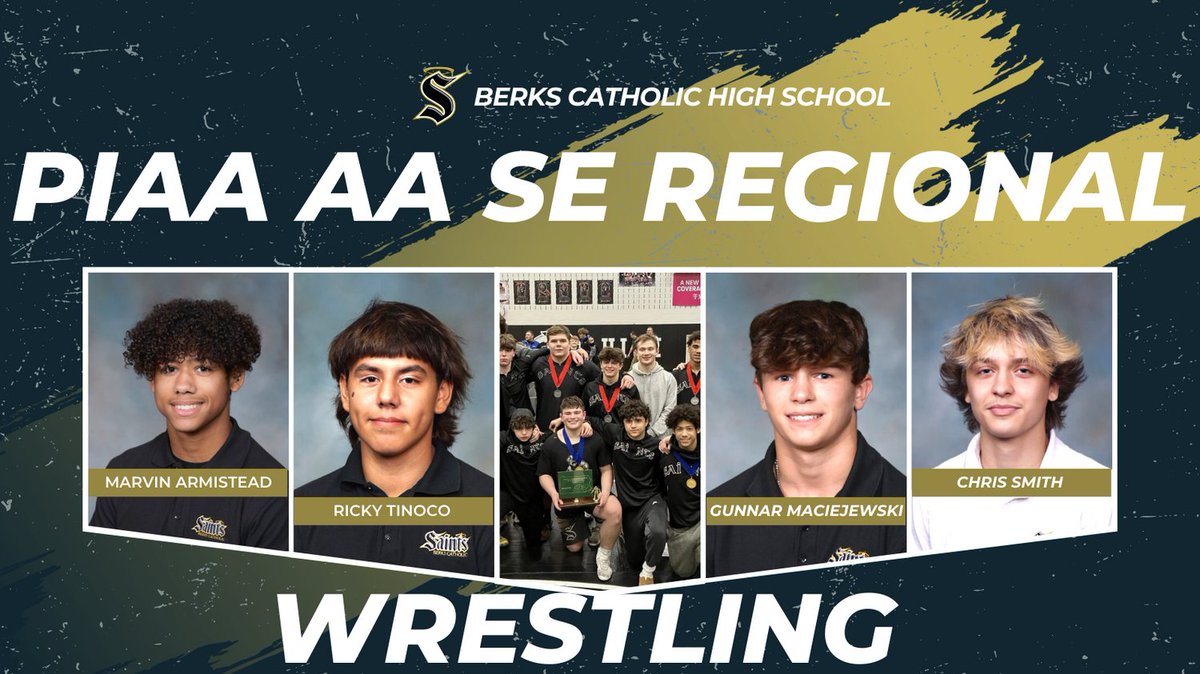 Good luck to Saints Wrestling as the boys head to Regionals! <a href="/WeAreBC55/">Bill Hess</a> <a href="/MrStahlerBC/">David Stahler</a> @Berks Catholic
