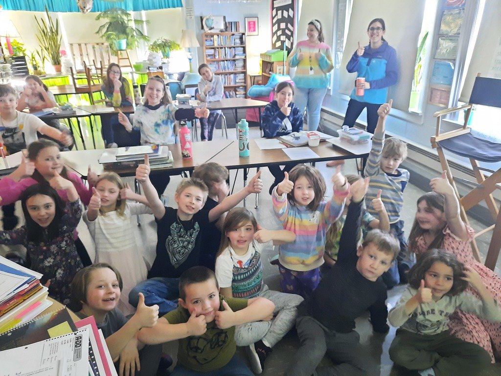 MackinacSchool's tweet photo. Our elementary students watching and cheering on our Laker Robotics Team, as they compete in Grand Rapids this weekend! https://t.co/zsKx3wUreK