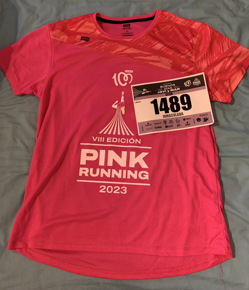 InmaDiPi's tweet photo. Preparada para la #PinkRunning 2023😁 me hace mucha ilusión la verdad! Y si no consigo hacer los 5kms pues los acabo andando q tampoco se acaba el mundo🥰 https://t.co/fTQEbtVI5L