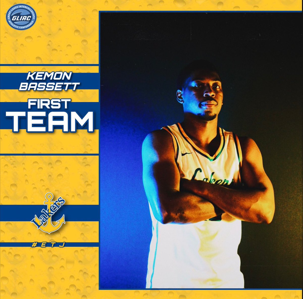 LakeStateMBB's tweet photo. We had 3️⃣ Lakers earn All-GLIAC honors this year:

Caden Ebeling: First Team

Kemon Bassett: First Team

CJ Robinson: All-Defensive Team

Hard work pays off- Congratulations!  Follow the link for more info ⬇️

https://t.co/UopkQJcZFa https://t.co/DIeaMgV0vF