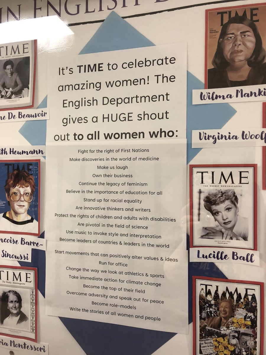 It’s #WomensHistoryMonth, so the #EnglishDisplayCase is saluting all women everywhere who make a positive difference in the lives of others & the world.
