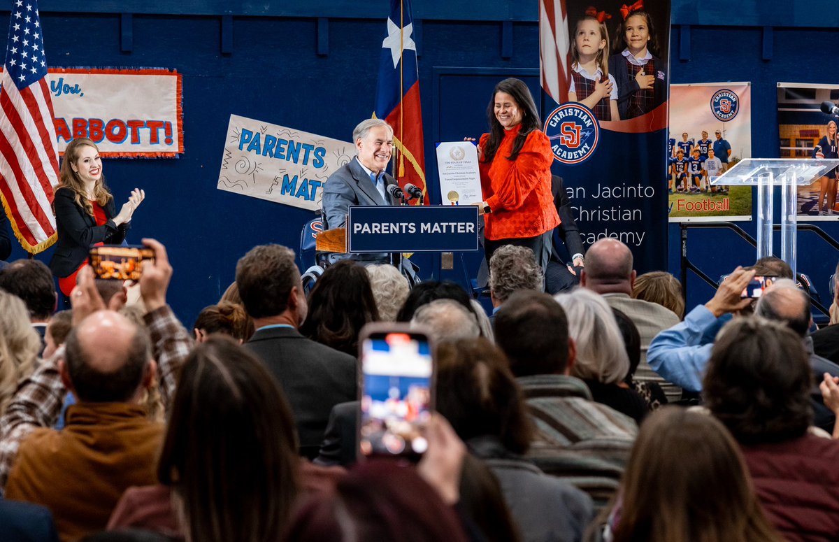 GovAbbottPress's tweet photo. Rural, urban, and suburban Texans want to empower parents to choose the best education option for their child. 

Together, we'll ensure no Texas parent is hindered from choosing the best educational opportunity for their child. #txlege 

Read more: https://t.co/HrUJVvFy6u https://t.co/PScFHQdQNn