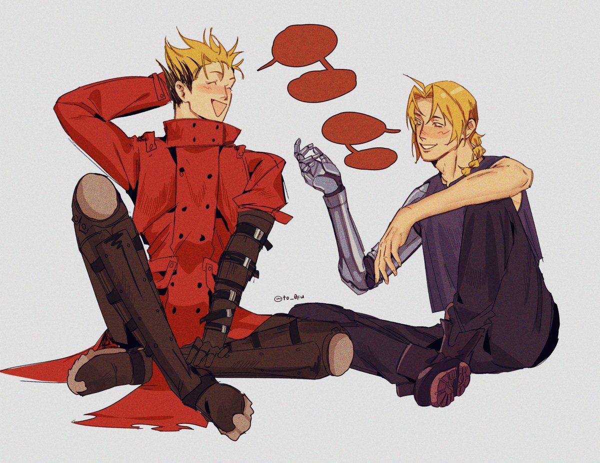 エドワード・エルリック 「i love blondies #Trigun #FullmetalAlchem」|dokonokuminomonjawaresumakinishiteshizumetarokakorのイラスト