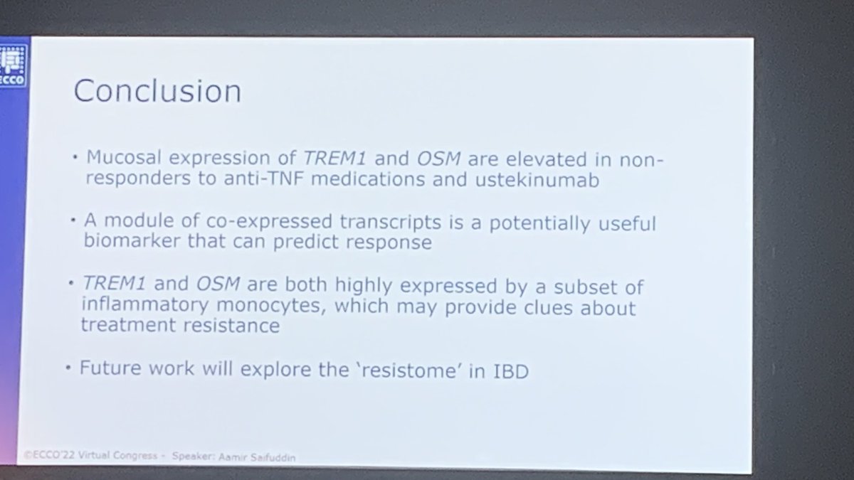 KorcsmarosLab (@korcsmaroslab) on Twitter photo Aamir Saifuddin (<a href="/aamirs28/">Aamir Saifuddin</a>) from <a href="/NickPowellLab/">NickPowellLab</a> presents a joint work #ECCO23 in which TREM1 and OSM co-expressed transcript modules are highlighted as potential predictors for drug response in #IBD. Single-cell analysis by <a href="/Matt_Madgwick/">Matthew Madgwick</a> from our group. Aamir Saifuddin (<a href="/aamirs28/">Aamir Saifuddin</a>) from <a href="/NickPowellLab/">NickPowellLab</a> presents a joint work #ECCO23 in which TREM1 and OSM co-expressed transcript modules are highlighted as potential predictors for drug response in #IBD. Single-cell analysis by <a href="/Matt_Madgwick/">Matthew Madgwick</a> from our group.