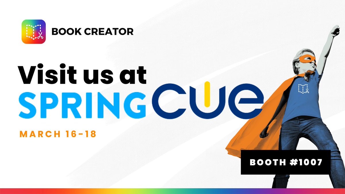 Who’s coming to CUE? This will be my first time at CUE and my first time in California so tips for the conference and what to do in Cali would be great! Happy Friday y’all #SpringCUE #edtech #bookcreator