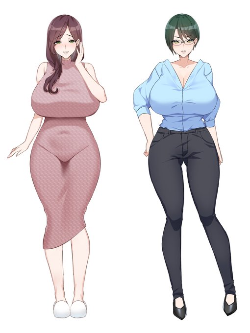 CG集キャラ2人とりあえず立ち絵できた〜3人目は待ってて・・・ 