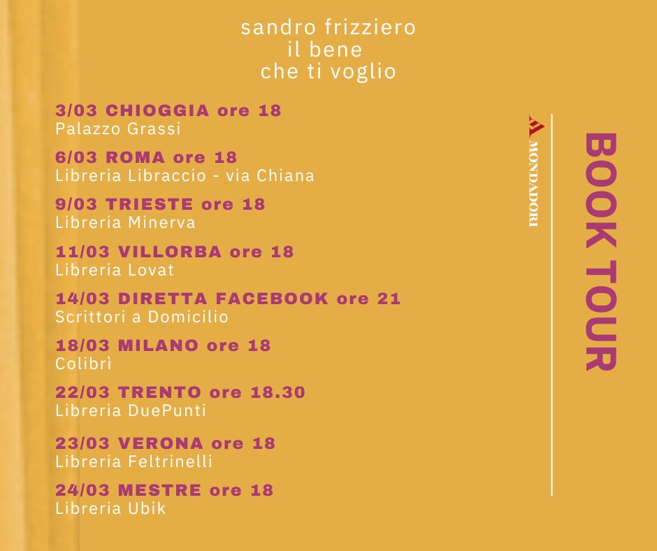 Ecco le occasioni per incontrare il “Bene” a marzo. 
Maggiori info in seguito.
Venite che vi voglio bene☺️!