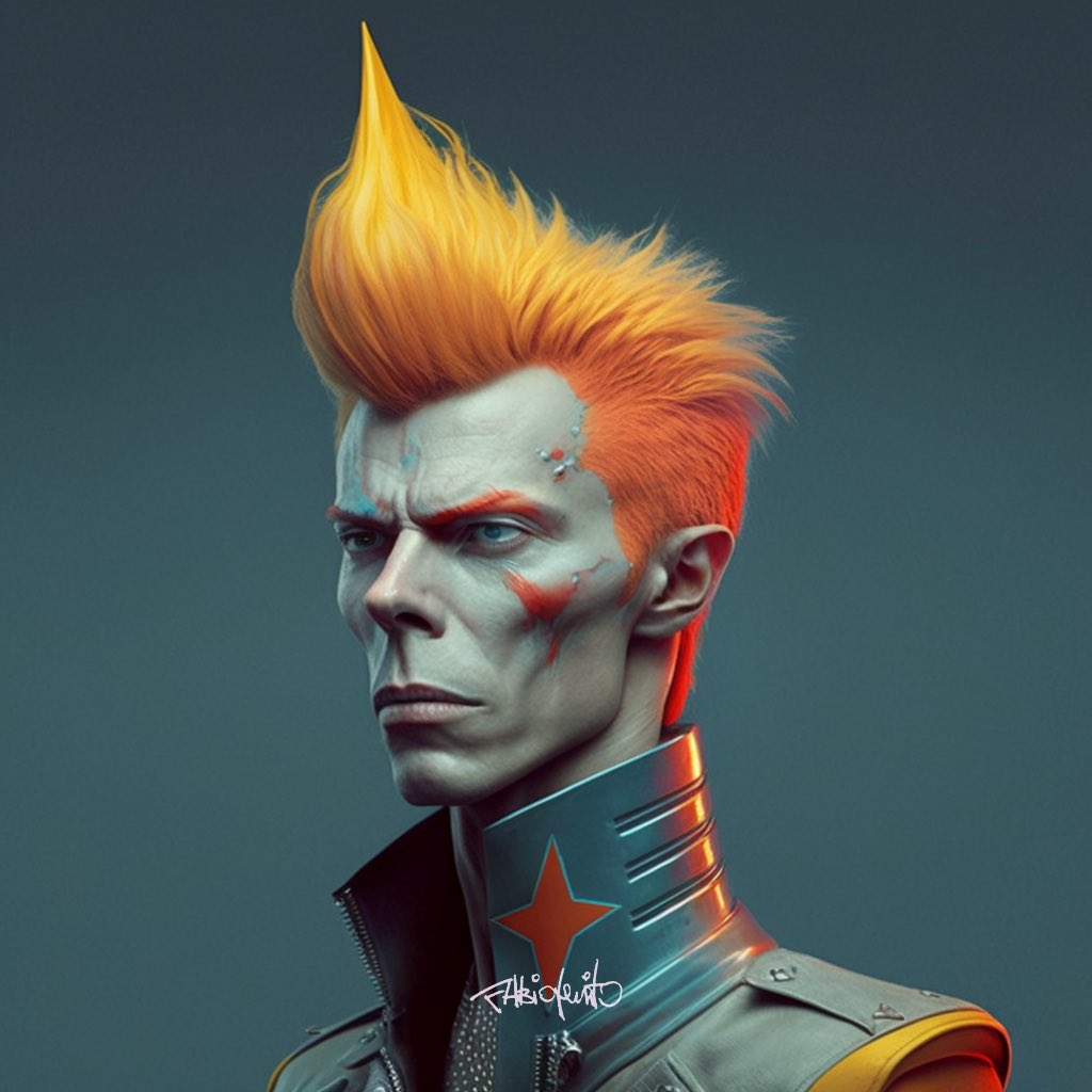 fabiogenito's tweet photo. “What if David Bowie was a Salvation Messenger in the @Multiverse_IIR ?”
Sketched in 3DS Max, blended with myself and finalized with Midjourney AI.
Would you pick up this avatar?
#fabiogenito #evolunda #generativeArt #NFTs #web3 #multiverse https://t.co/mW5T1GzFlO