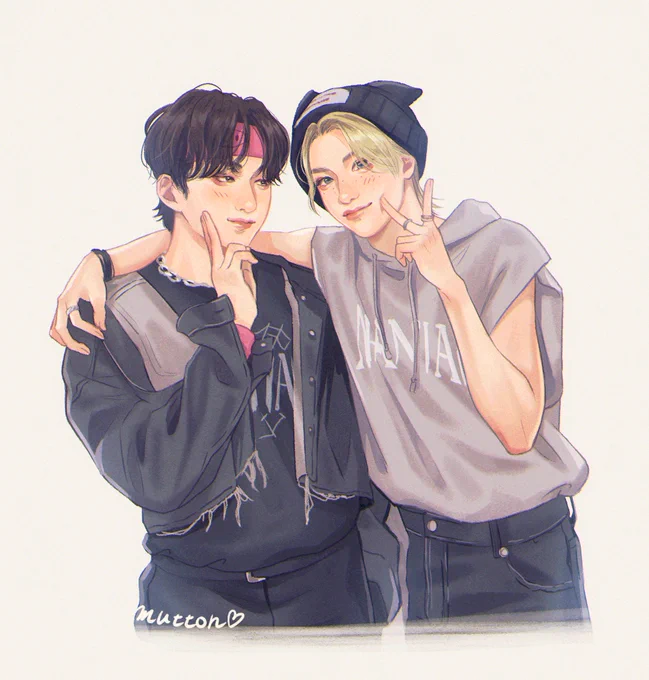 ちゃんりくす#Straykidsfanart  #Changbin #Felix 