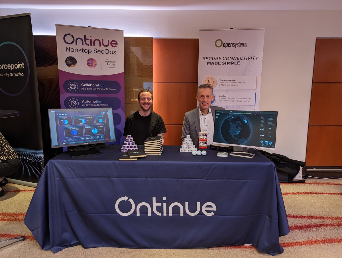 OntinueMXDR's tweet photo. We had a fantastic time showcasing Ontinue ION at the e-Crime & Cybersecurity Congress in London this week! Our informative session on "Using Microsoft Teams for Effective SecOps Collaboration" was a hit. Thanks to everyone who stopped by! @cybernewsgroup
#NonstopSecOps https://t.co/hKrjSRdsHN