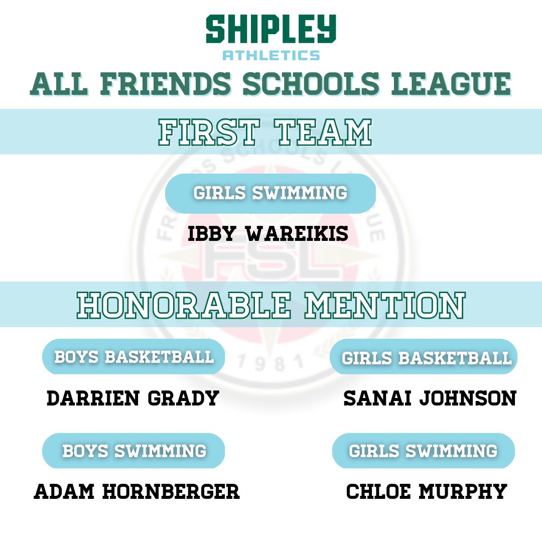 Congratulations to our Winter Athletes who were selected to the All-Friends Schools League teams! #GoGators🐊 | #ShipleyProud