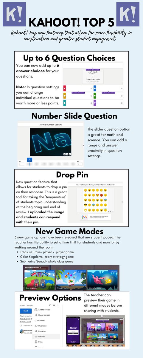 techteach4u's tweet photo. Kahoot! is such an awesome tool that has stood the test of time. This is such an easy resource to use in reviewing with students. I always kept it in my back pocket to add a little energy to the classroom. #kahoot #edtech #gamification https://t.co/kziWpkOMTK