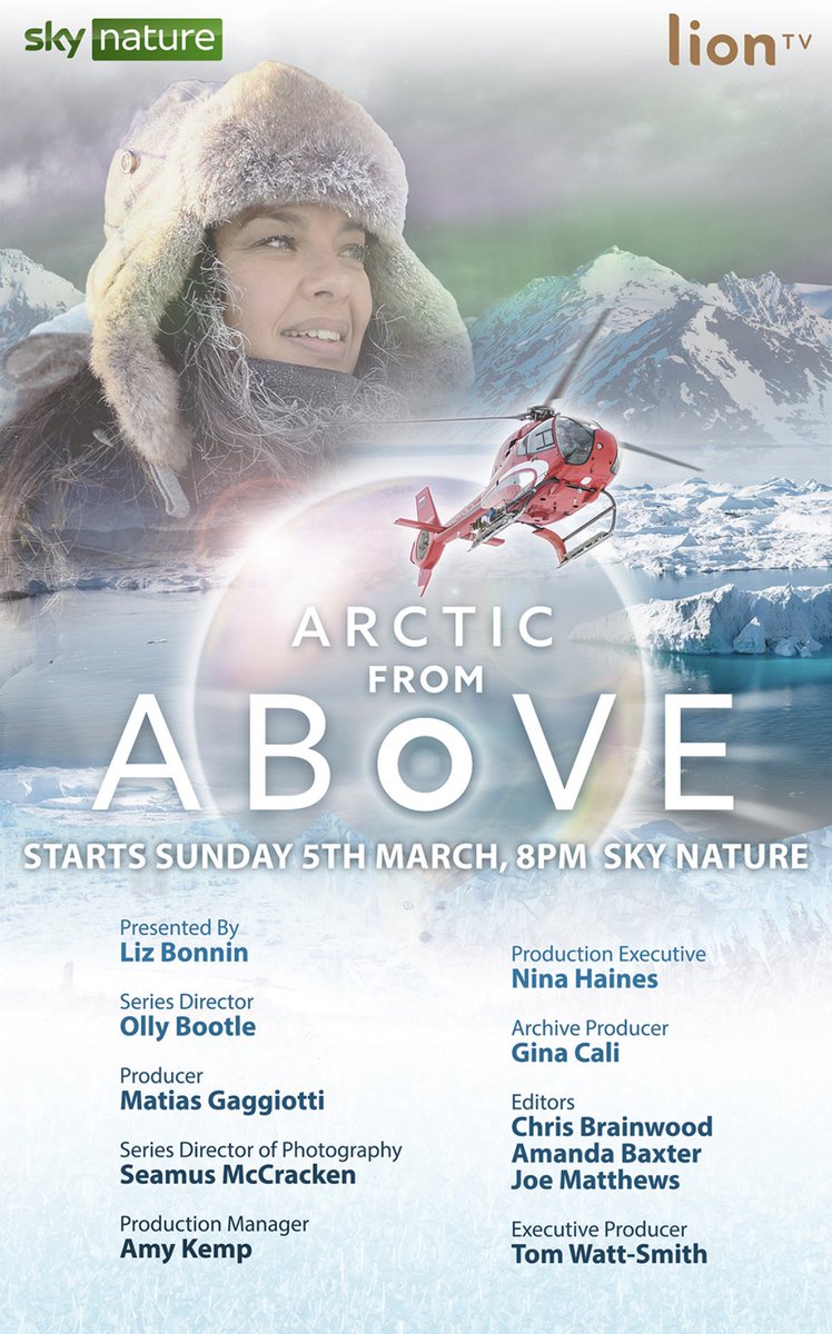 Brand new series, Arctic From Above, premieres this Sunday! ❄️ @lizbonnin ventures to one of Earth’s last great wildernesses to uncover fresh insights about its amazing creatures. This is the Arctic like you’ve never seen it before!  Tune in this Sunday at 8pm on @skytv Nature.