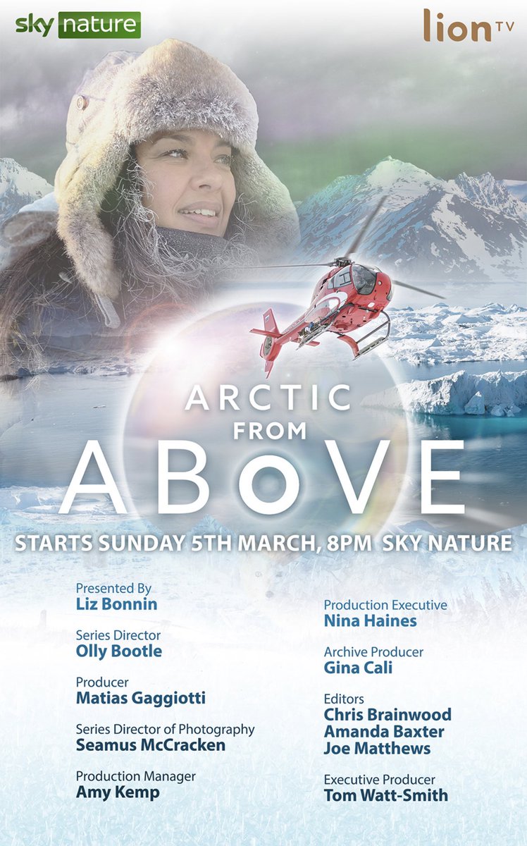Brand new series, Arctic From Above, premieres this Sunday! ❄️

<a href="/lizbonnin/">Liz Bonnin 💙</a> ventures to one of Earth’s last great wildernesses to uncover fresh insights about its amazing creatures. This is the Arctic like you’ve never seen it before! 

Tune in this Sunday at 8pm on <a href="/skytv/">Sky TV</a> Nature.