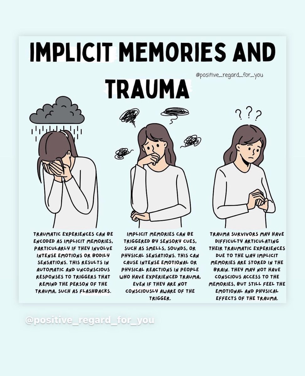 #trauma #traumarecovery #implicitmemories #cptsd #dissociativedisorders #csa #childhoodsexualabuse #RecoveryPosse  #childabuse