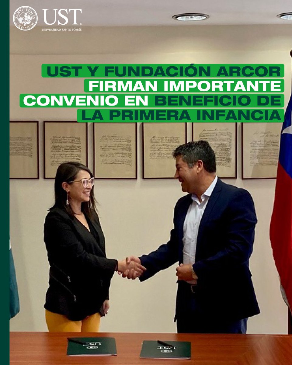 SantoTomas_ST's tweet photo. La #UST y la #FundaciónArcor firmaron importante convenio para la Facultad de Educación, específicamente para las carreras de Pedagogía en Educación Física y Pedagogía en Educación Parvularia Plan Prosecución de Estudios.

Puedes conocer más  detalles en https://t.co/cdcS7xnVWF. https://t.co/LhgK0x1ZUn