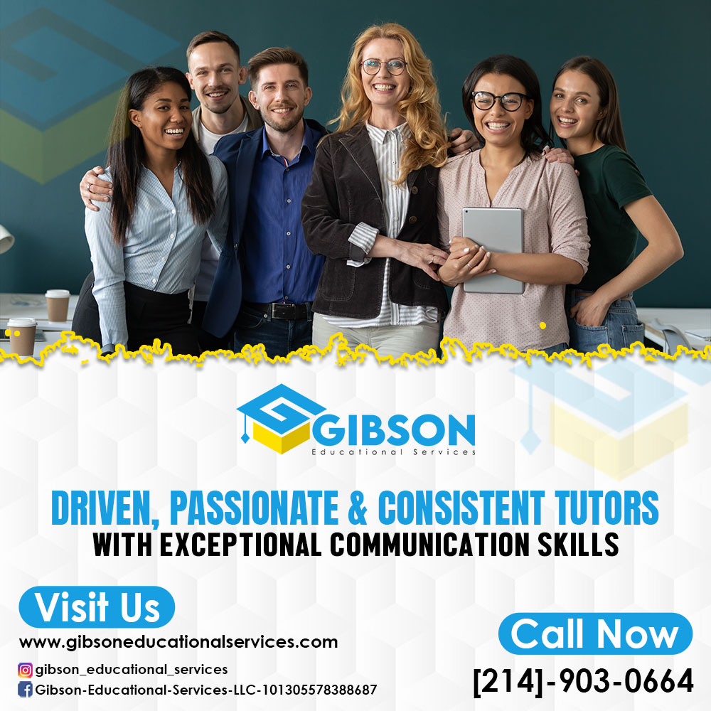 gibson_edu's tweet photo. Driven, passionate and attentive tutors do their utmost to ensure that no student feels left behind in their educational endeavors. 

Contact us. https://t.co/FauBoumYyc
[214]-903-0664

#educationalsrvices #students #academichelp https://t.co/YG5ql7DrdZ