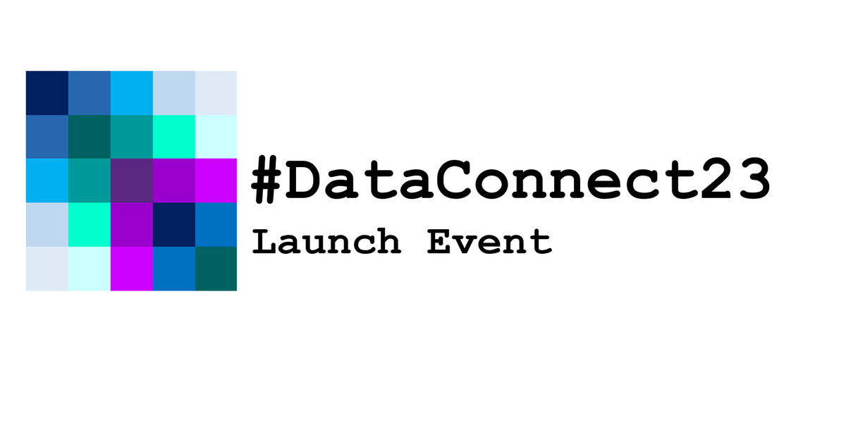 DataConnect23's tweet photo. Hello data friends, we're thrilled to say we'll be back later this year! 
If you'd like to know more, to get a flavour of DataConnect, or find out how to get involved, join us on 19 April at 2pm! https://t.co/vWKIcEJw2M https://t.co/Yhm26dTH1H