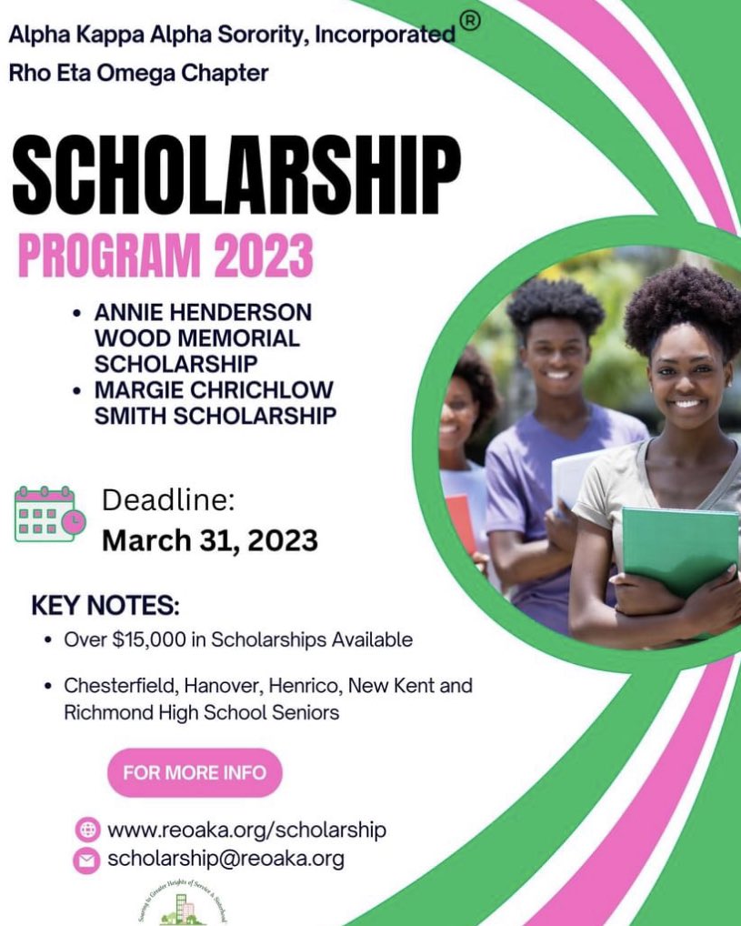 There are over $15,000 in scholarships available so if you are college bound, apply today! For more information navigate to www/reoaka.org/scholarship or email us at scholarship@reoaka.org. #REOAKA #MidAtlanticAKA #SoaringWithAKA