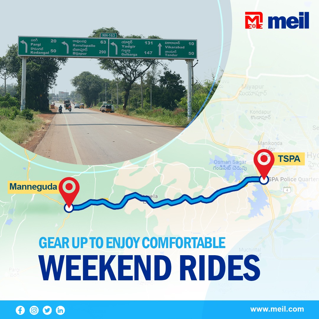 MEIL_Group's tweet image. MEIL is executing the 46-km-long, 4-lane ORR #road #Project  under the Hybrid Annuity Model between the #ORR TSPA and #Manneguda, to provide #travellers smooth and comfortable rides.
#transport #Hyderabad #HighWay #MEILIsTheBest