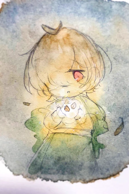 水彩落書き 
