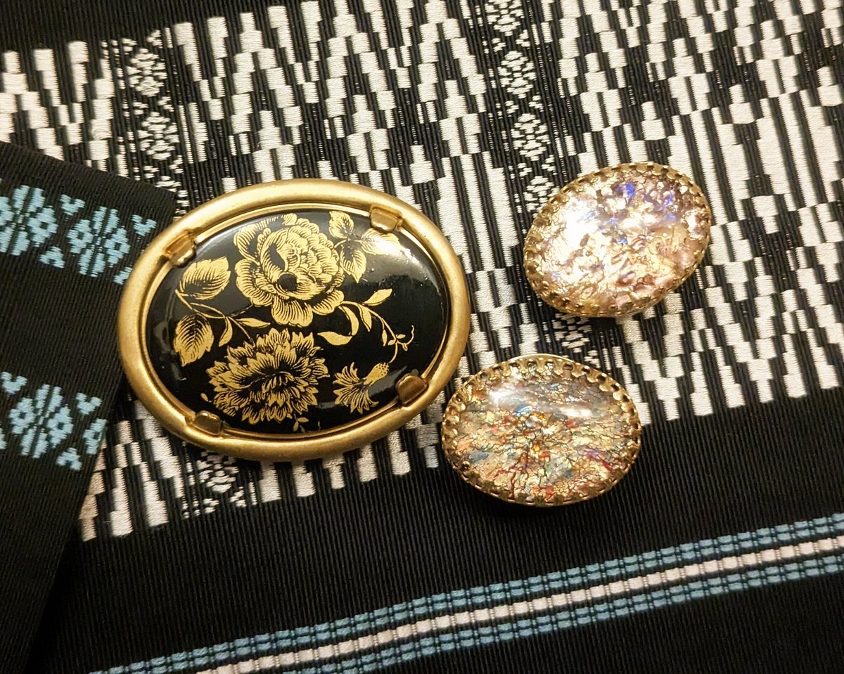 946_kotoha's tweet photo. かわいいヴィンテージパーツに出会ったので帯留作った✨ ブーツ履いていられるうちにまた着物で遊びたいな〜☺️ https://t.co/VceLw0LGQg
