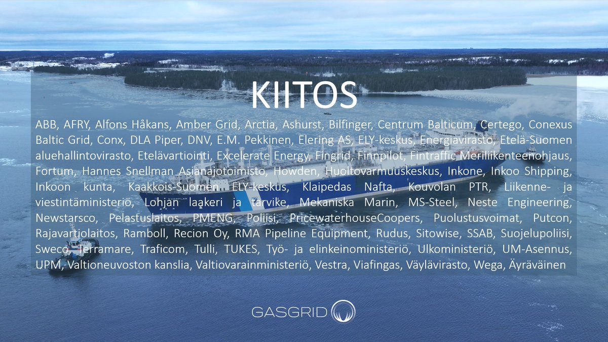 Gasgrid's tweet photo. LNG terminal ship project culminated in a commissioning party. Thanks to our competent partners, the terminal project was completed in record time to guarantee security of supply for Finland and the entire Baltic region. Thank you!
#LNGCommissioningCelebration #TransmittingEnergy https://t.co/YLMFdmEGj4
