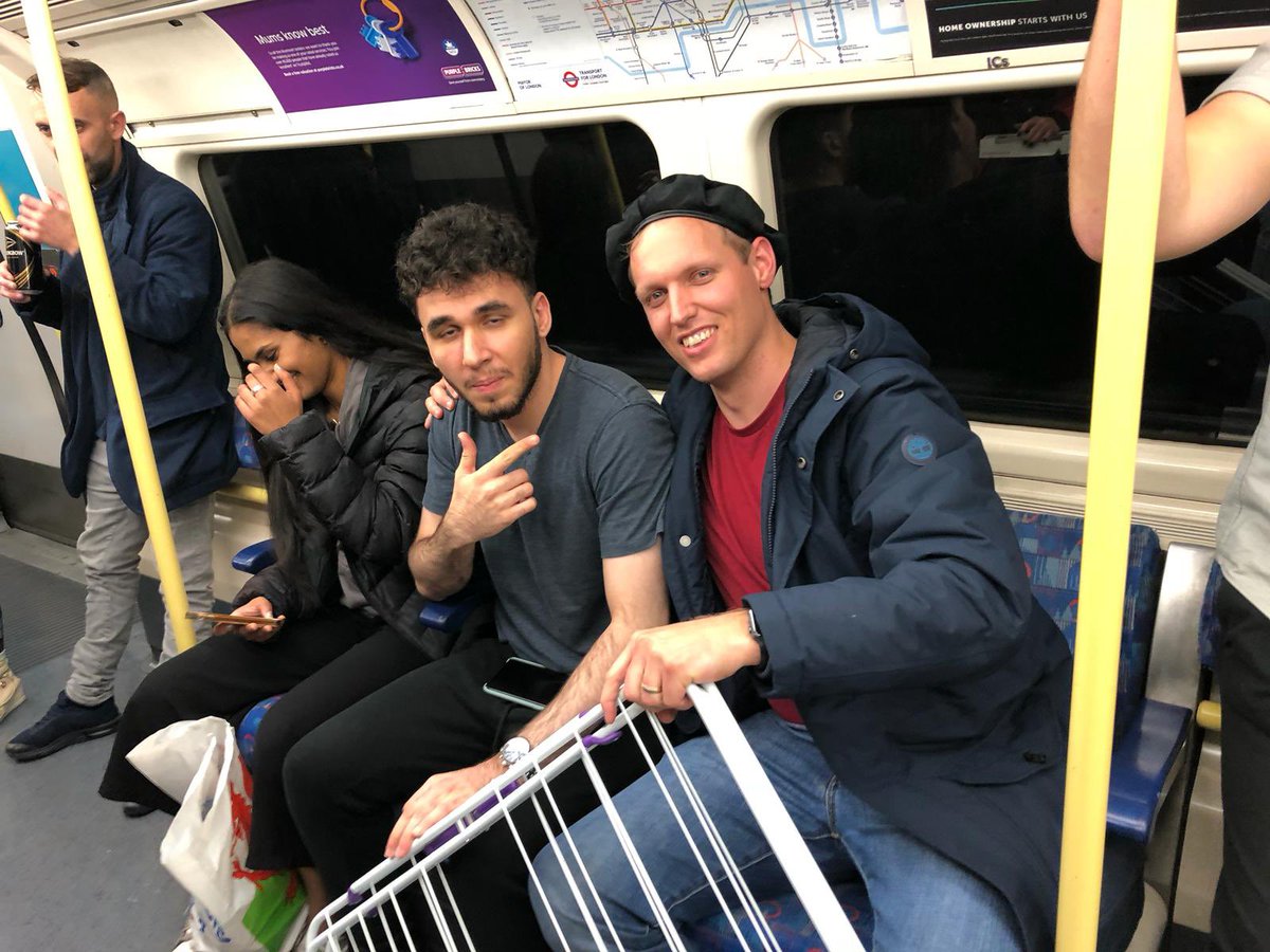 dave_39's tweet photo. @dannykellywords things I’ve seen on public transport. Me and some mates went to watch AJ fight at Wembley. A young couple had a clothes horse on the tube. With a few beers in us, we found it hilarious. I’ve got a picture of my wearing the you ladies berry posing for a pic. https://t.co/TpecjlWXm1