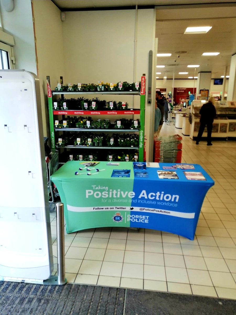 PolicePosAction's tweet image. Today we are at Sainsbury's #Boscombe, at the entrance to the high street, and would love to support people with their application to #policejobs. Come and talk to us, we have a lot to offer! #PositiveAction @dorsetpolice #BePartOfSomethingBigger