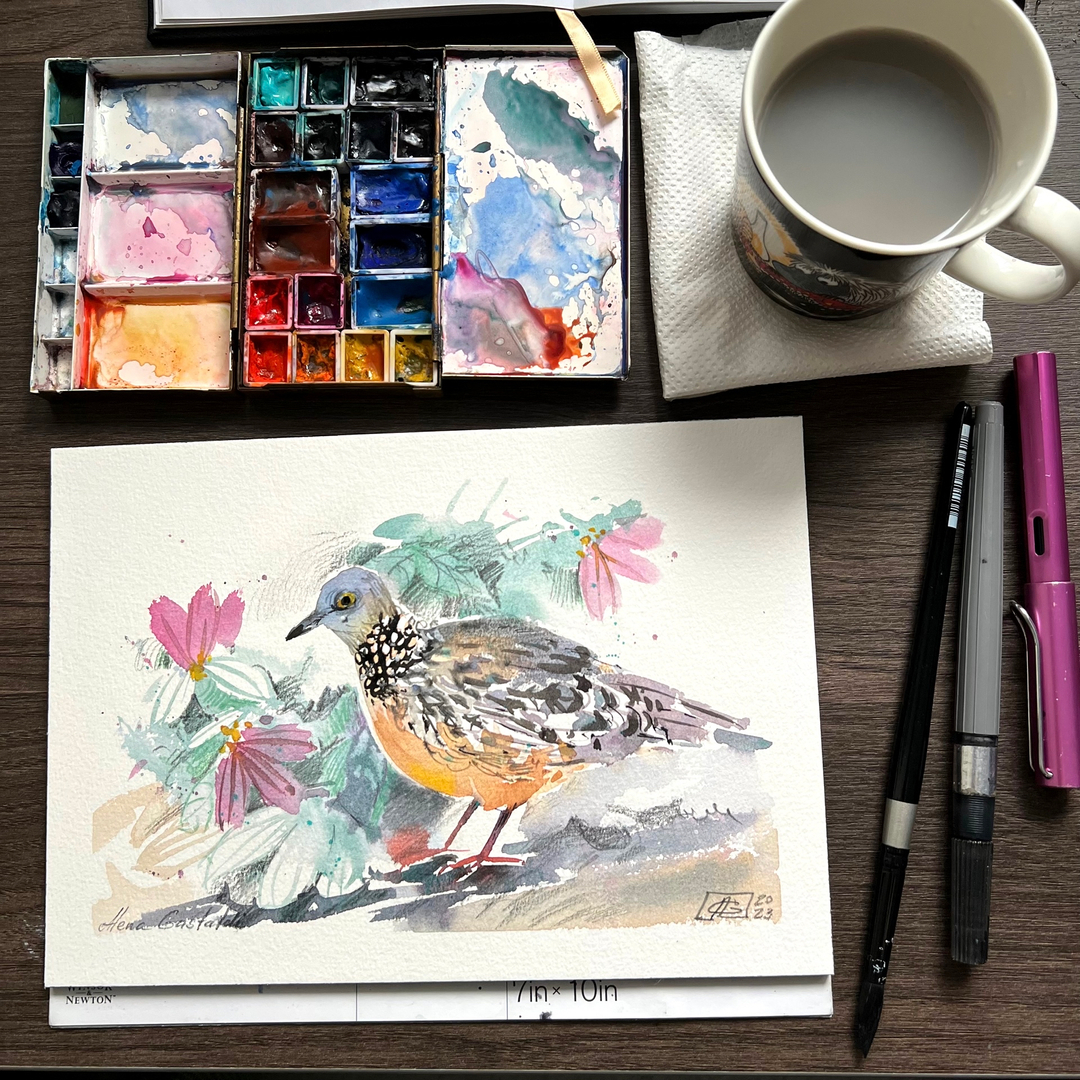MySquiggles's tweet photo. NEW on @Patreon! 32 minutes video with comments, showing the process that is the closest to how I sketch in my sketchbooks, mixing materials and techniques. Somewhere in the video there’s a hidden tip and a story about what contributed to my style! #patreoncreator #artist https://t.co/o5a2CNKQr0
