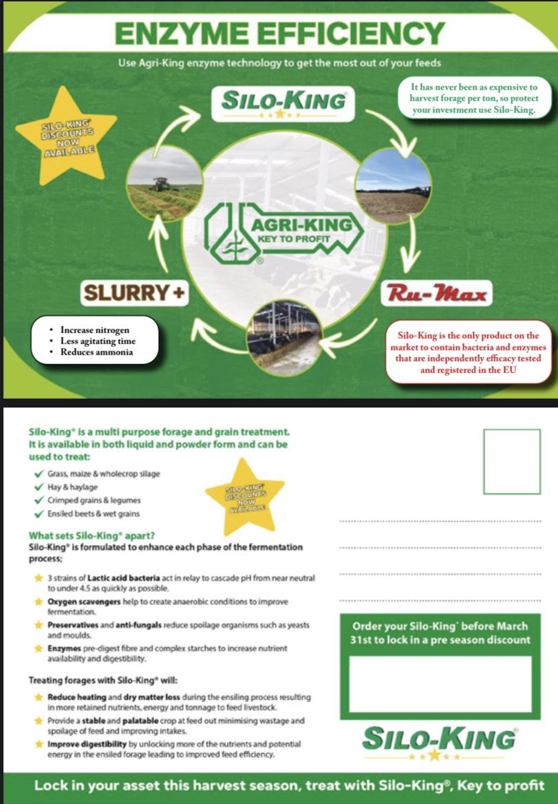 AgrikingLtd's tweet image. Our pre-season bookings have began for the 2023 season for Silo-King®, in both powder and liquid form. Contact your local rep to book or find out more information about our premium silage additive. #Silage23 #KeyToProfit agriking.com/united-kingdom…