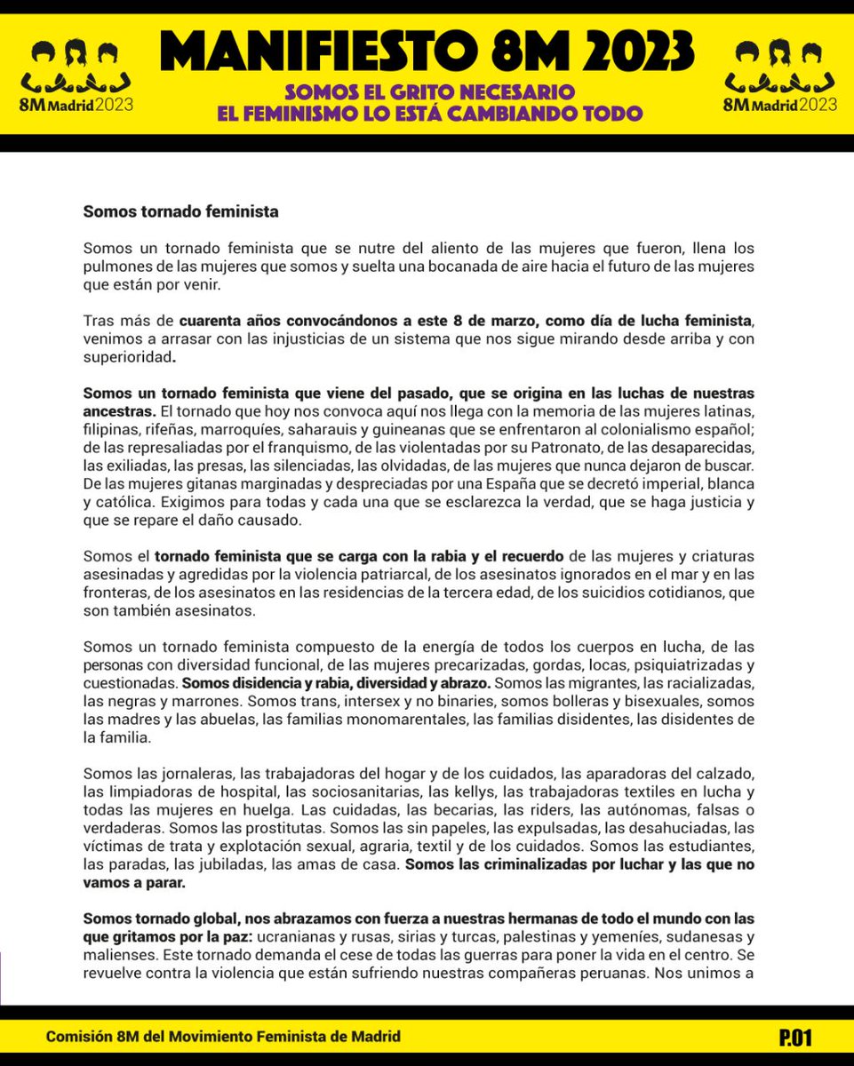 Feminismos Madrid tweet media