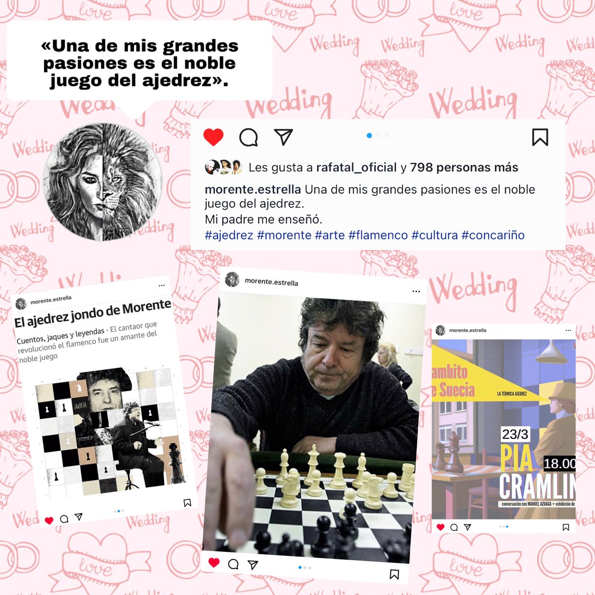 Hoy, Estrella Morente rinde homenaje a su padre a través de un hermoso legado familiar: el ajedrez. 

Grande, <a href="/EstrellaMorente/">Estrella Morente</a>⭐️♥️