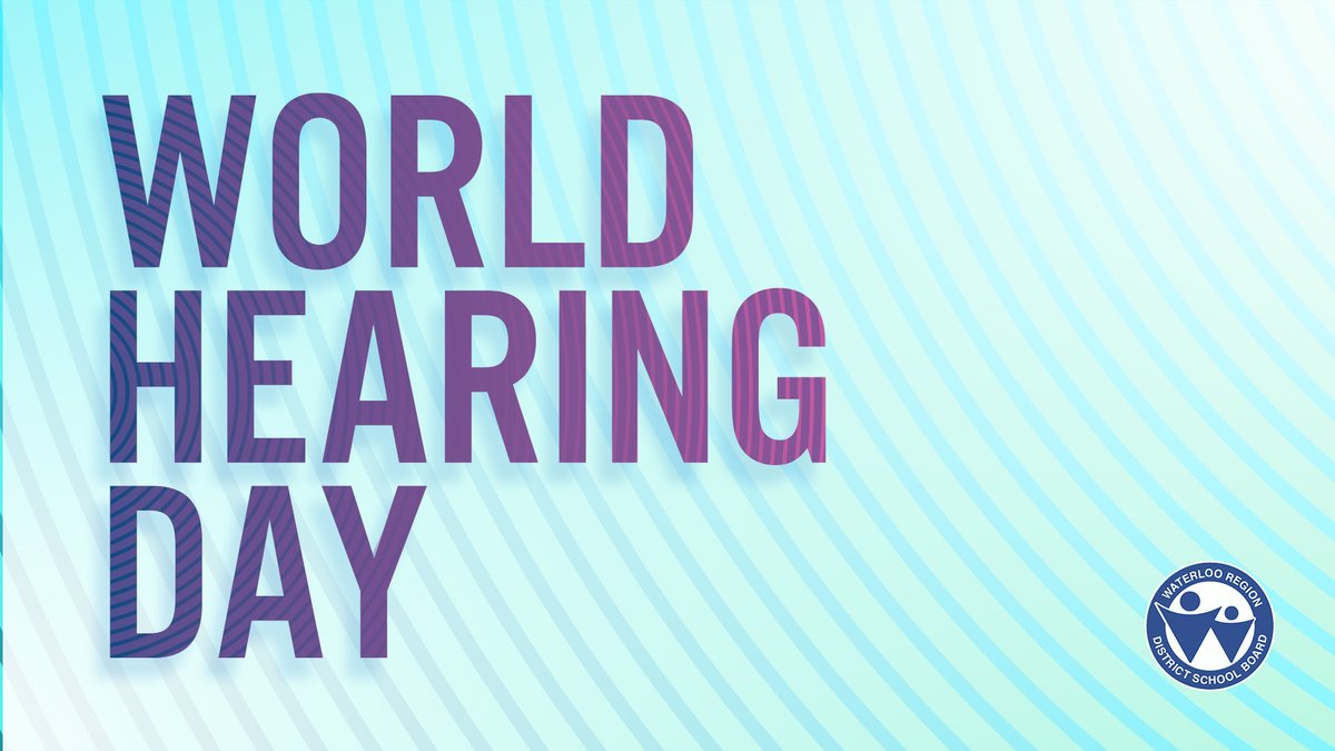 wrdsb's tweet photo. Today is #WorldHearingDay, which raises awareness on how to prevent deafness and hearing loss and promotes ear and hearing care across the globe. Let’s listen with care. 👂🏻👂🏾👂🏿 #HearingCare https://t.co/LobgnwHmFf