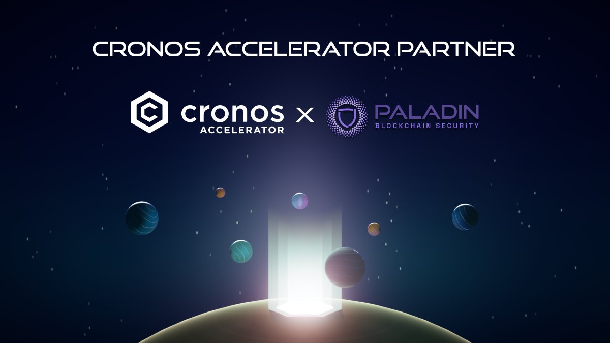 4/ <a href="/0xPaladinSec/">Paladin Blockchain Security</a>

We're honored to have Paladin join our #Cronos Accelerator Program as a partner, bringing their expertise in smart contract auditing for DeFi protocols.

Paladin will be vital in ensuring security for our Web3 teams. 🧞
