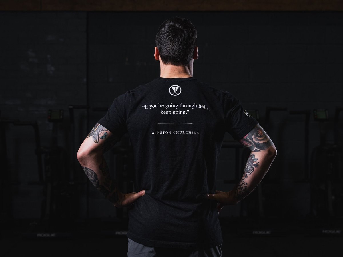 NoughtPointOneP's tweet photo. “If you’re going through hell, keep going” - Winston Churchill 

The bestselling black Wartime Churchill Tee - available at: https://t.co/aovxMg1HkM

#noughtpointone #churchill #mindset #adversity #crossfitopen2022 #crossfit #crossfitgames #crossfitopen2023 https://t.co/R0l6FpVShI