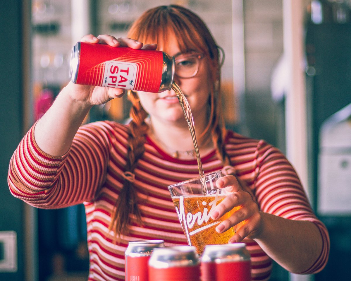 🌀 TAIL SPIN! 🌀
Developed by MERIT Brewer Alex Blackburne, Tail Spin Pale Lager is a tribute to the golden lagers popularized in Jamaica and the Caribbean, and drinks smooth and refreshing with a honey biscuit malt character and a snappy, balanced bitterness! Available NOW!