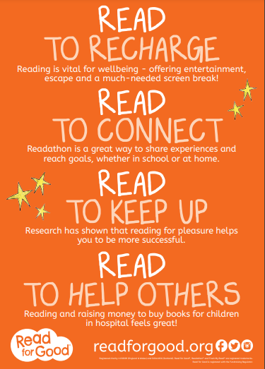 This year’s Readathon is well underway with our year 7 pupils. Did you know that to date, The Corbet School has raised £27,666.11 for the Read For Good charity?

If you would like to sponsor a pupil, or make a donation, please follow the link below:

readathon.secure.force.com/sponsor