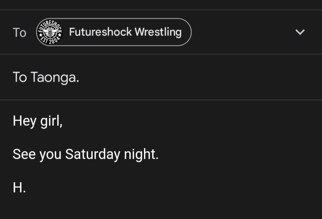 FutureShockWres's tweet photo. BREAKING NEWS!
We received a message to pass on to the reigning FutureShock Women's Champion.
Who could it be? https://t.co/HRLC1YSrNc