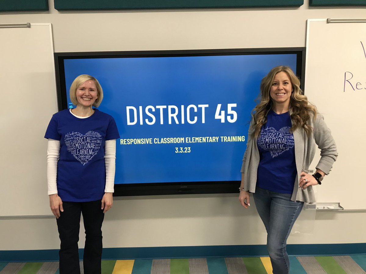 So grateful to our ECC teachers, Denise Jacklin and Ellen Holper, who will be training us in Responsive Classroom today. #d45learn4life