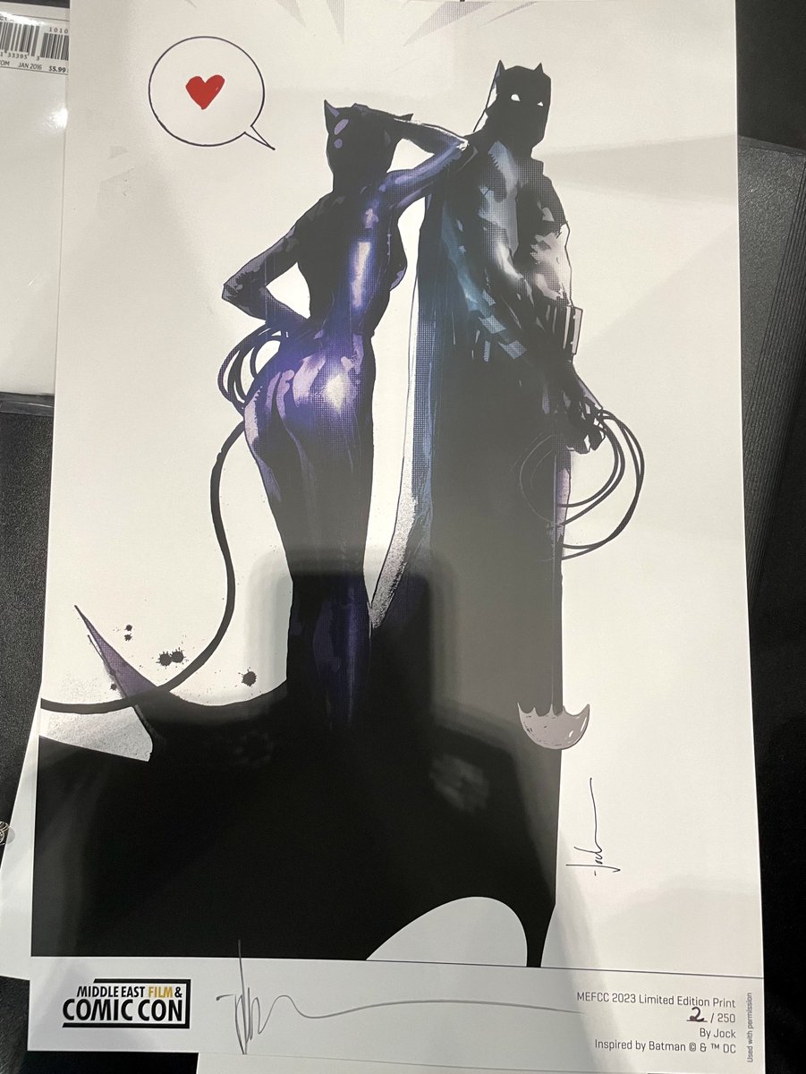 Jock4twenty's tweet photo. Exclusive print for the show #BatVCat https://t.co/dZfOs7oXjv