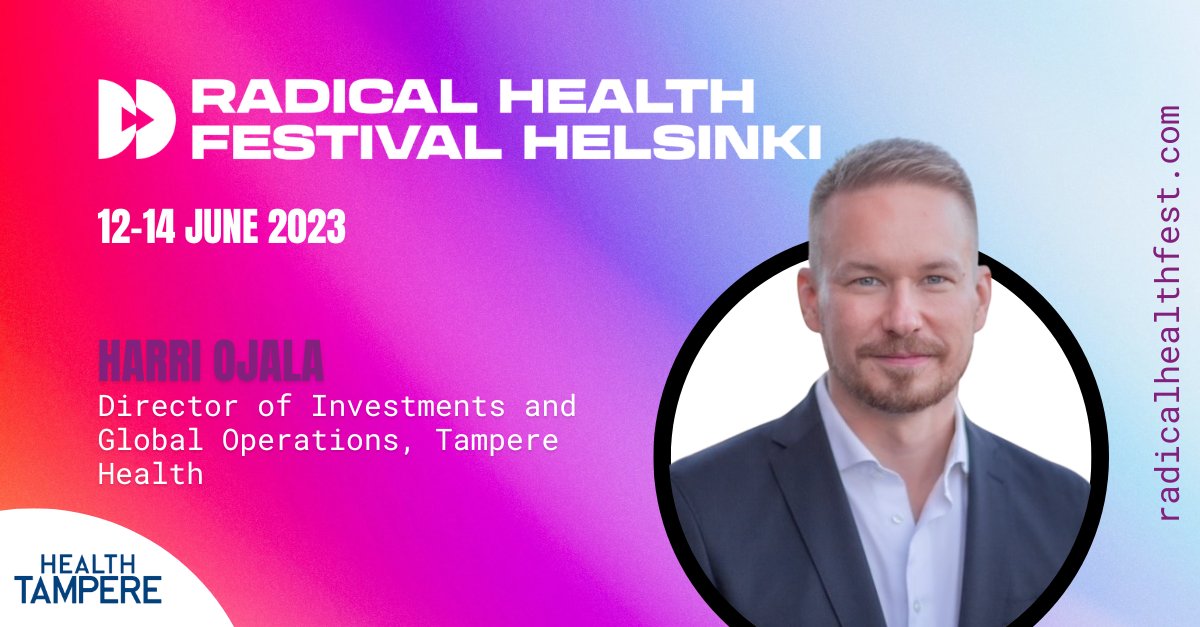 RadicalHealthF's tweet photo. Delighted to have you Harri Ojala and Health Tampere @BusinessTampere, a wide and active health ecosystem with public and private actors, researchers and clinicians with us at the Festival in June! #healthcare #healthtech #health2con #health2eu #digitalhealth #innovation https://t.co/Jp71QILWuB