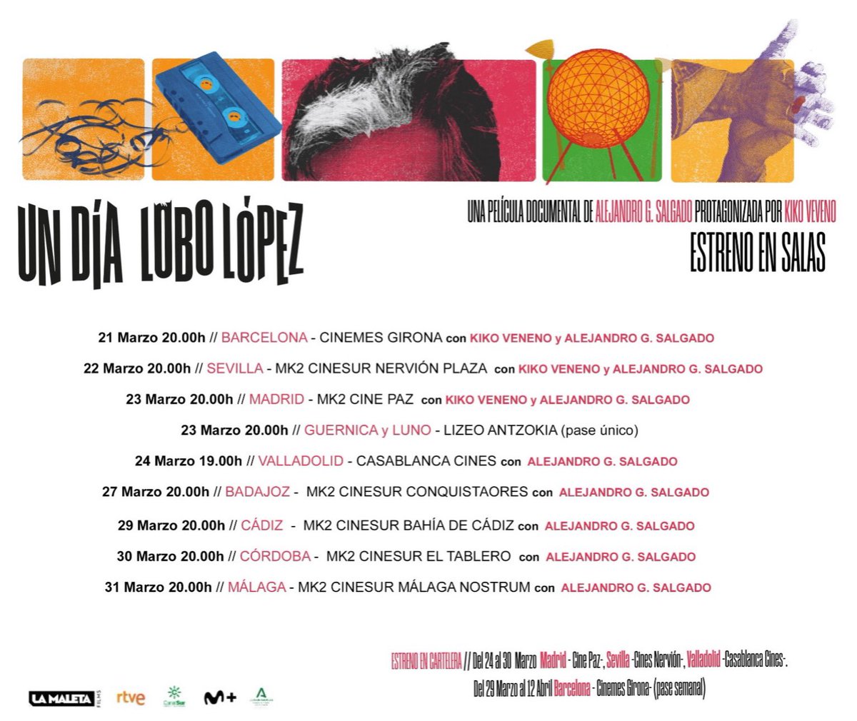 Este marzo podréis ver en cines “Un día Lobo Lopez” el largometraje documental sobre la creación de Échate un cantecito”