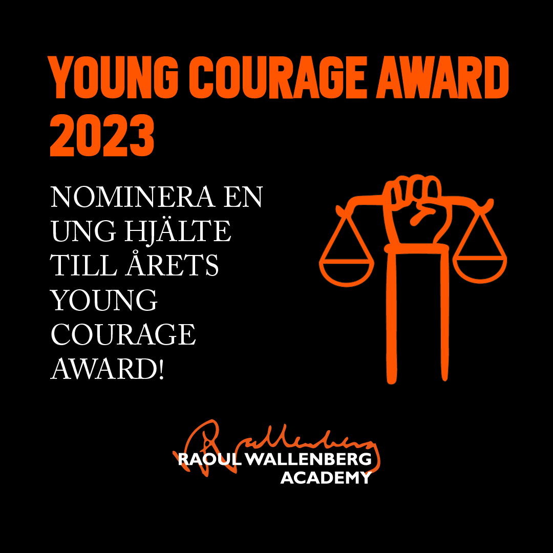 Nominera till årets Young Courage Award!
Utmärkelsen uppmärksammar unga mellan 13 och 20 år som med små resurser visat prov på stort civilkurage. Läs mer på vår hemsida. raoulwallenberg.se/young-courage-…

#civilkurage #youngcourageaward #yca #raoulwallenberg #mod
