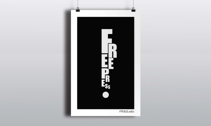 WLArtForce's tweet photo. #FreeAssangeNOW #DropTheCharges 
#GraphicDesign #typography #poster    
#FreePress https://t.co/EpB3EGqvIv