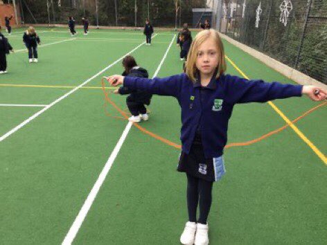 #UrsulineY2 have enjoyed improving their skipping skills at todays workshop.  We practised skipping forwards and backwards, as well playing skipping games #UrsulineHeartMindSoul