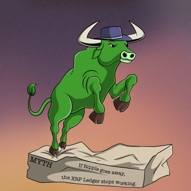 XRPMythBuster's tweet photo. ⛔️Today's myth: If Ripple goes away, the XRP Ledger stops working.

✅The reality: Ripple runs only two XRP validators, so nothing would happen to the XRP Ledger if the company went away.

➡️Follow 
💖Like
♻️Retweet

🌟To win an NFT🌟5 winners🌟
#NFT #giveaway #xrpcommunity https://t.co/73V3ETVMCE