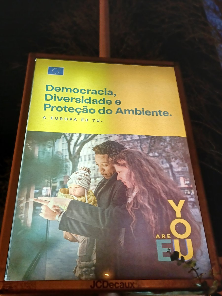 🇪🇺 'Democracy, Diversity and Environment Protection. Europe is you' 🇪🇺
EU propaganda in Lisbon promoting the diversification of Europe, race-mixing and 'democracy'.
This is what they want for your future, Europeans. Reject it. Make your voices be heard.
#Europe #Europe4Europeans