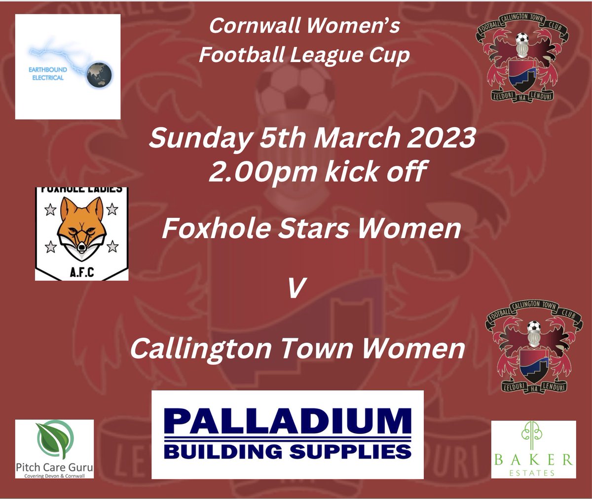 Tomorrow our <a href="/CallyTownFC/">Callington Town FC</a> reserves are on the road to face <a href="/StickerAFC/">Sticker AFC</a> reserves in the <a href="/StPiranLeague/">Kernow Stone St Piran League</a> at Burngullow with a 3.00pm kick off <a href="/swsportsnews/">South West Sports News</a> <a href="/PLsportsnews/">PlymouthSportsNews</a> <a href="/sportscornwall/">Cornwall Sports Media</a> <a href="/KJMsport57/">Kevin Marriott</a> <a href="/NigelWalrond/">Nigel Walrond</a> <a href="/therealginsters/">Ginsters</a>